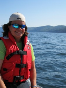 NEXUS Coastal Resource Management partner Alanna Gauthier on the water