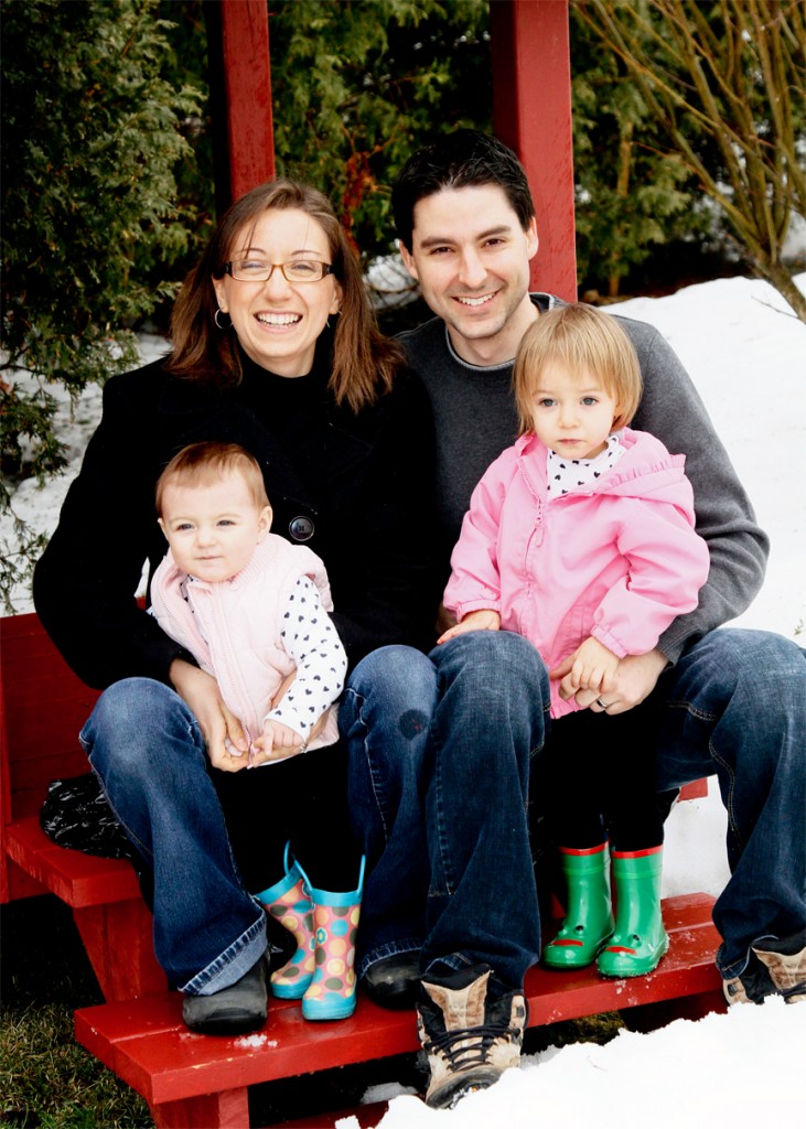 Not your stereotypical farmers: Sarah Harrison, her husband Barry, and their daughters Abby and Beth