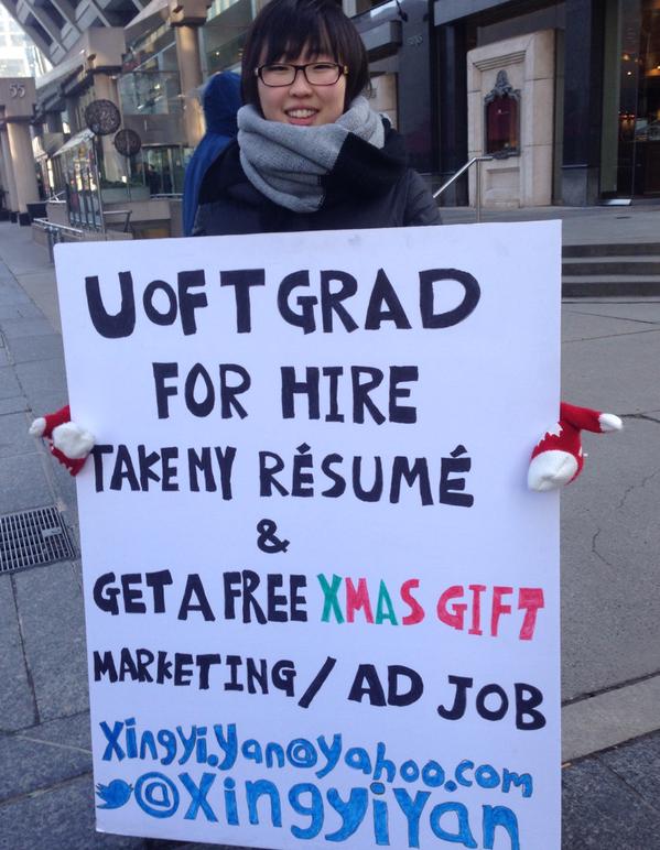 Xingyi Yan, a University of Toronto graduate, goes on an unconventional, yet effective job hunt.
